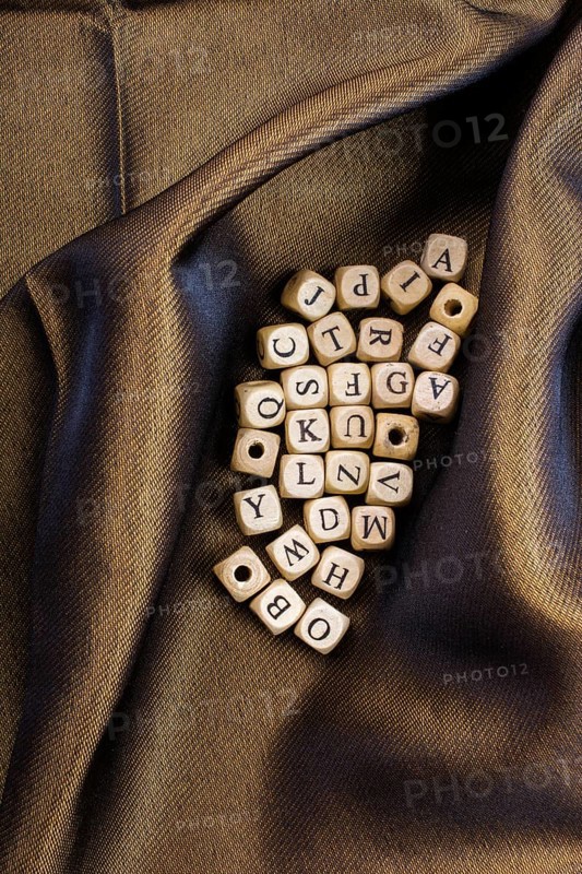 Letter cubes of Alphabet made of wood