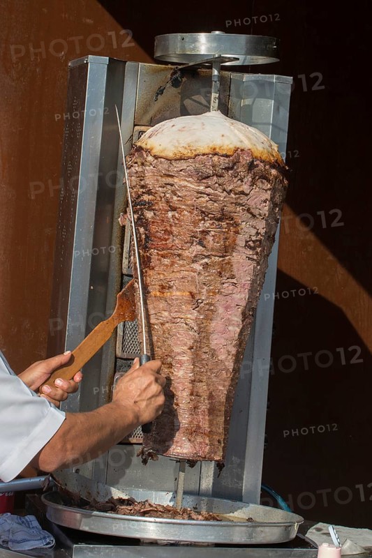 Traditional Turkish Doner Kebab on pole