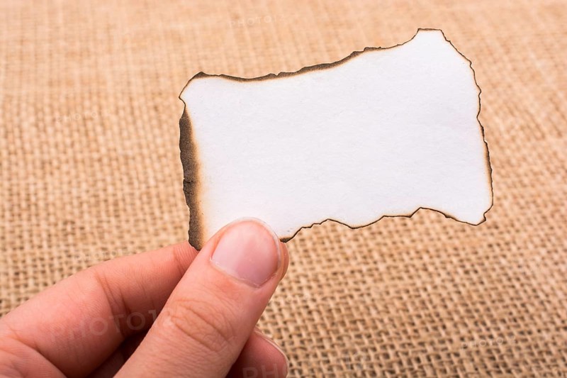 Paper with some burned edges