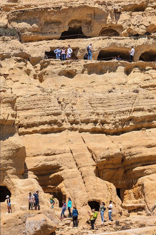 Residential caves on Matala beach