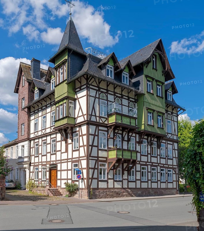 Historic half-timbered house Hoexter Germany