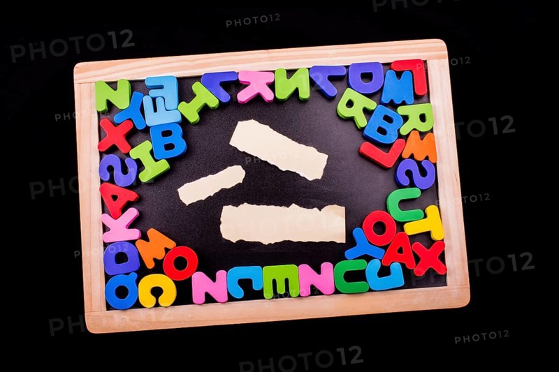 Colorful Letters of Alphabet made of wood