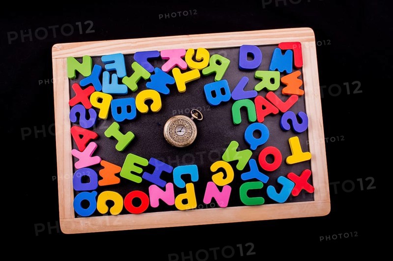 Colorful Letters of Alphabet made of wood