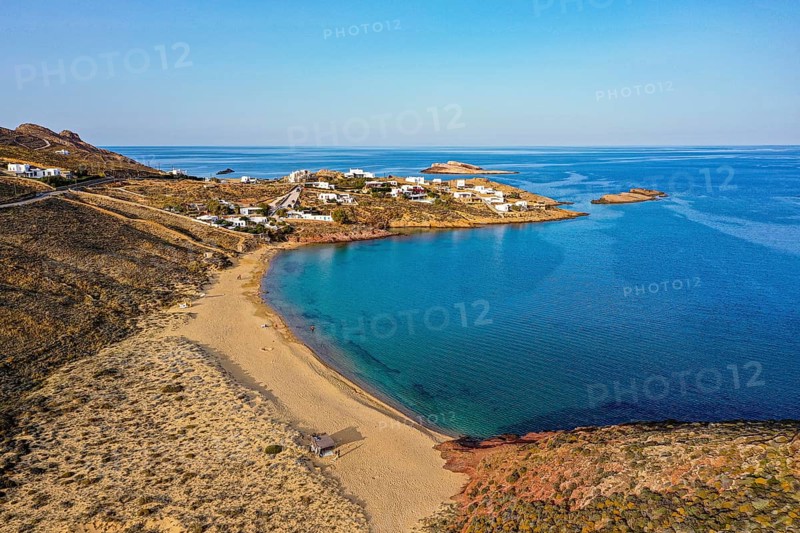 Aerial of Agios Sostis beach