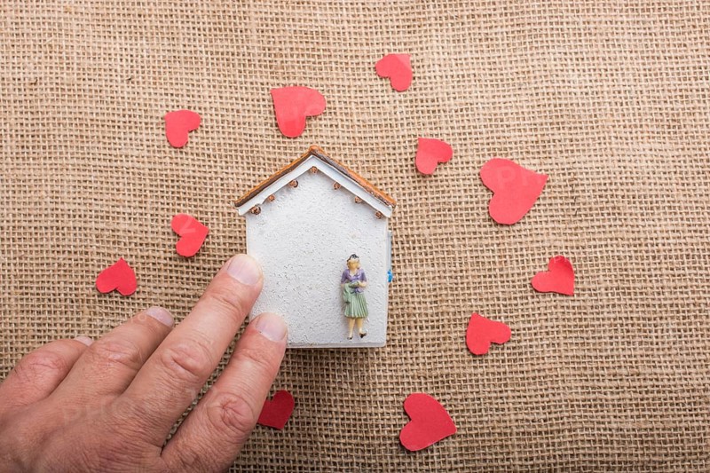 Valentine's day wording on torn paper as Love concept