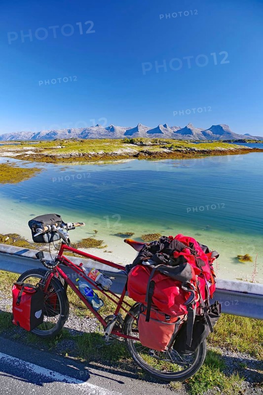Packed touring bike