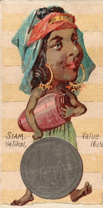 Coins from different countries with symbolic persons