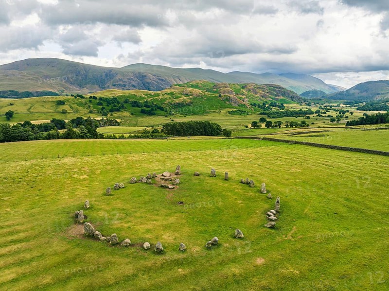 Castlerigg Stone Circle from a drone