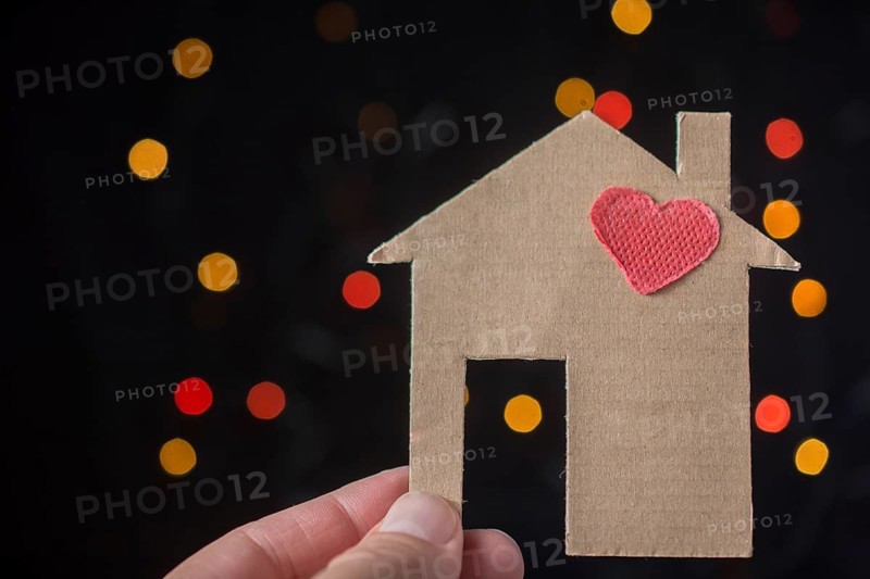 Valentine's day wording on torn paper as Love concept