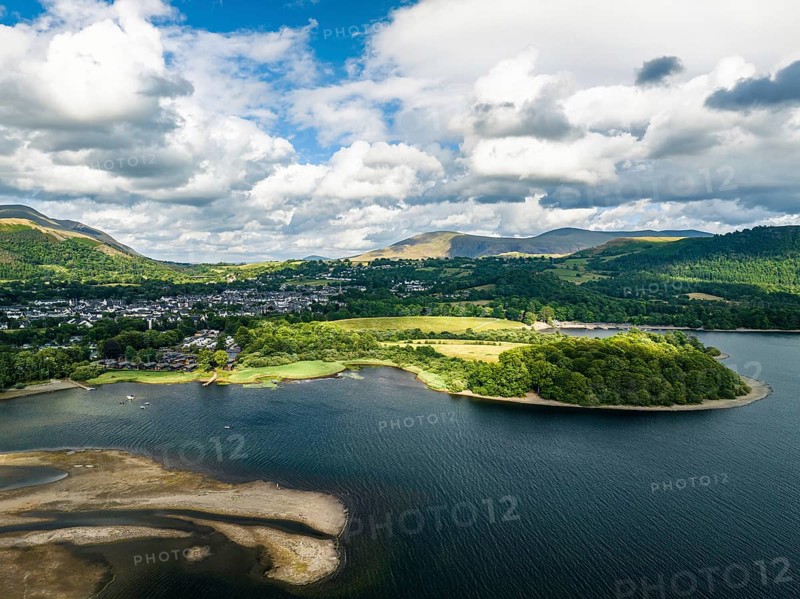 Derwent Water from a drone