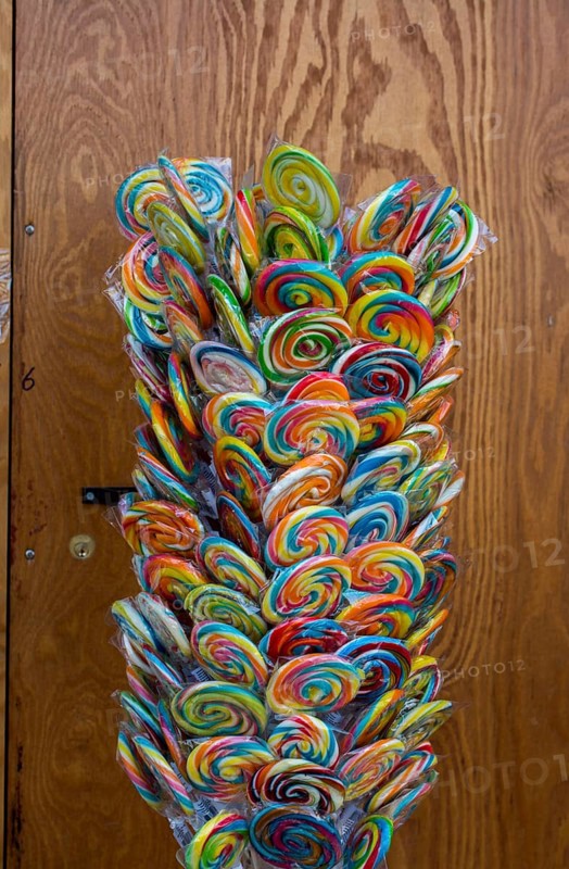 Delicious colorful swirl candy and sweets for kids
