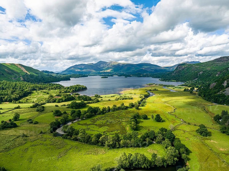 Derwent Water from a drone