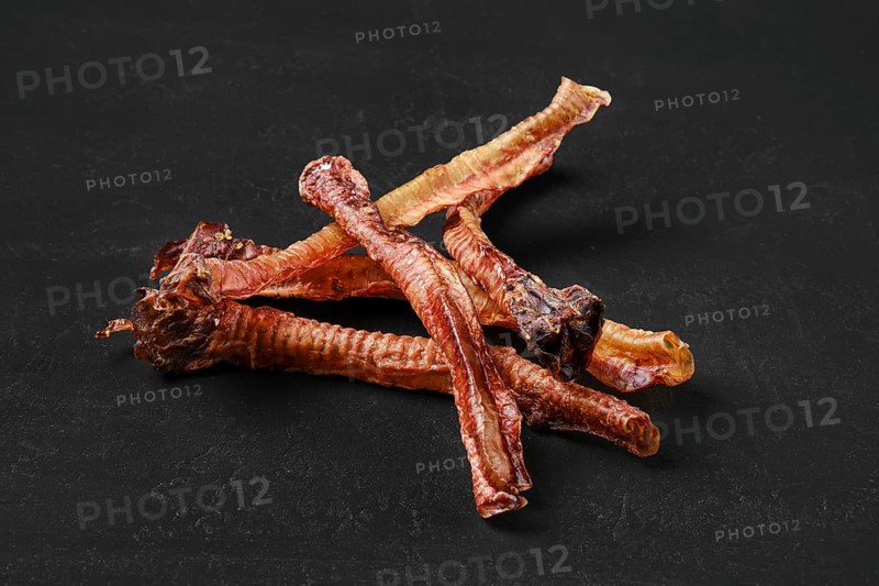 Natural dried treats for dogs. Dried trachea for rewarding dogs