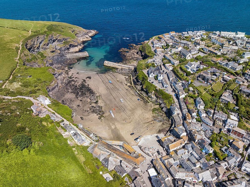 Aerial view of Port Isaac