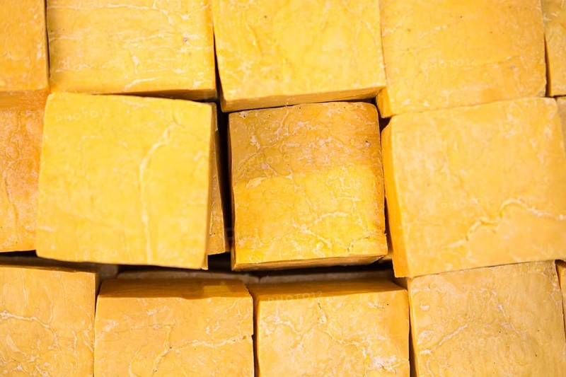 Collection of bars of fragrant hand made organic soap