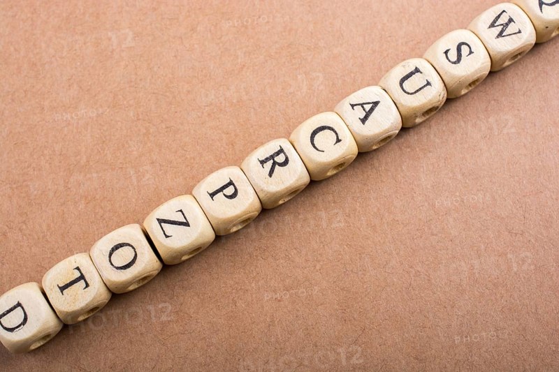 Letter cubes of Alphabet made of wood