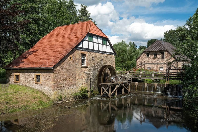 Water mill at Brake Castle near Lemgo Germany