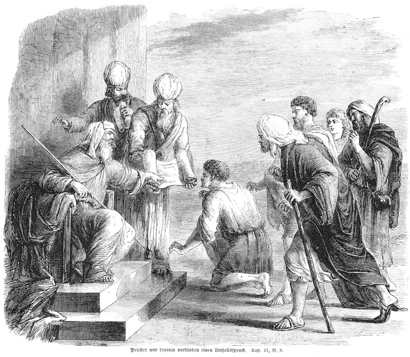 Priests and Levites pronounce a judgement