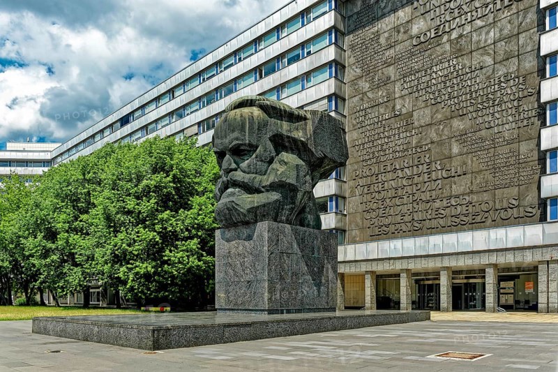 Karl Marx Monument after a design by the Soviet artist Lew Kerbel