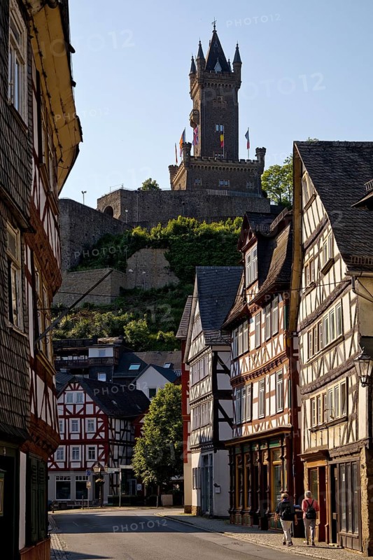 The Wilhelmsturm above the half-timbered houses of the old town