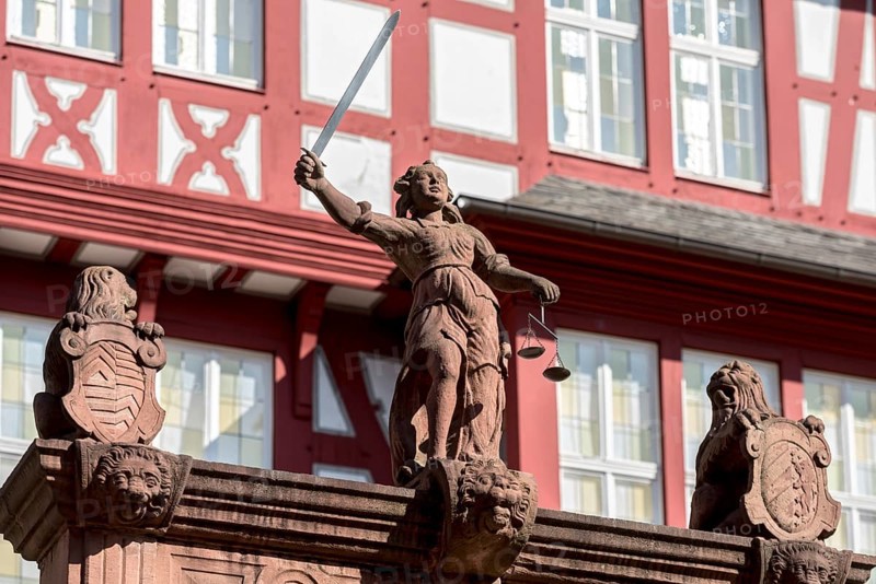 Justitia with scales and sword
