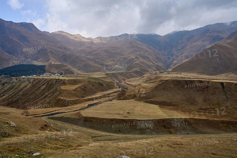 High mountain landscape on the Georgian Army Road