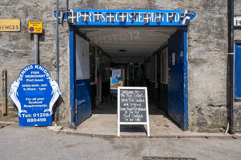 Fish market hall in the historic centre of the fishing village of Port Isaac
