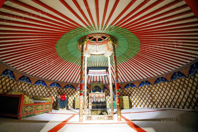 View into a Mongolian yurt