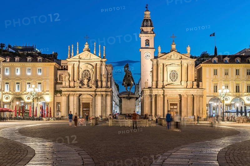 Piazza San Carlo with the churches of San Carlo and Santa Cristina