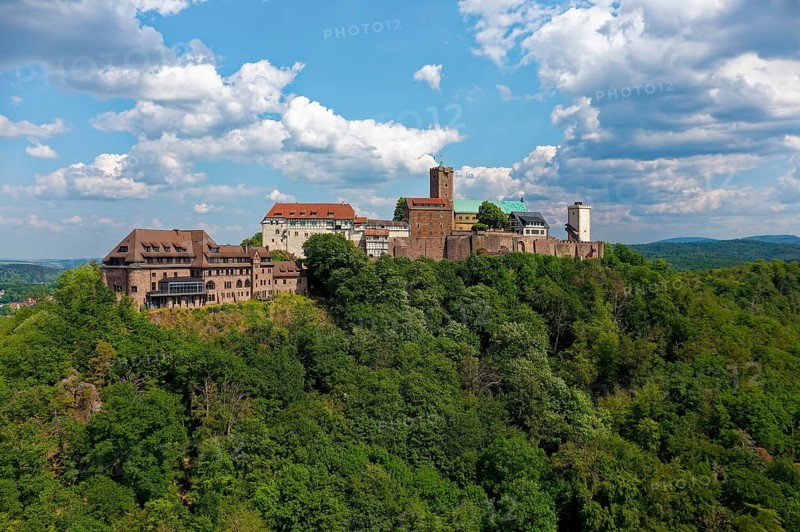 On the left Wartburg Gasthof. Hotel