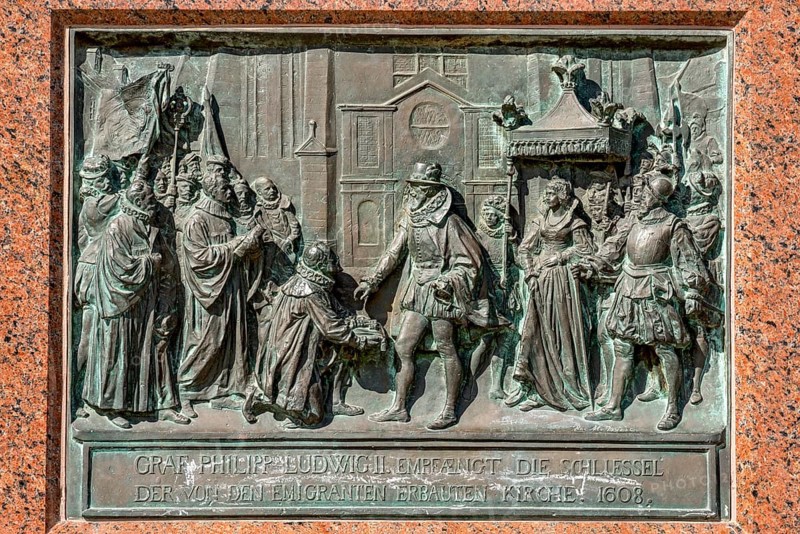 Bronze relief