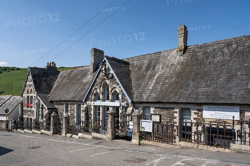 Former schoolhouse in the centre of the fishing village of Port Isaac