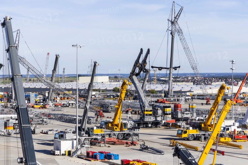 Construction machinery at Liebherr plant