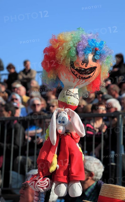 Fantasy figures in the street parade in Menton