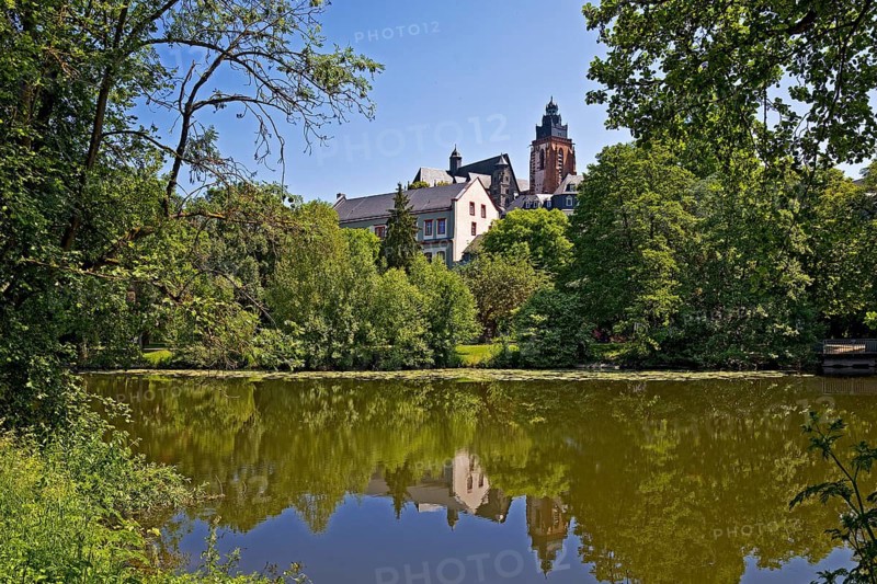 The river Lahn with the cathedral