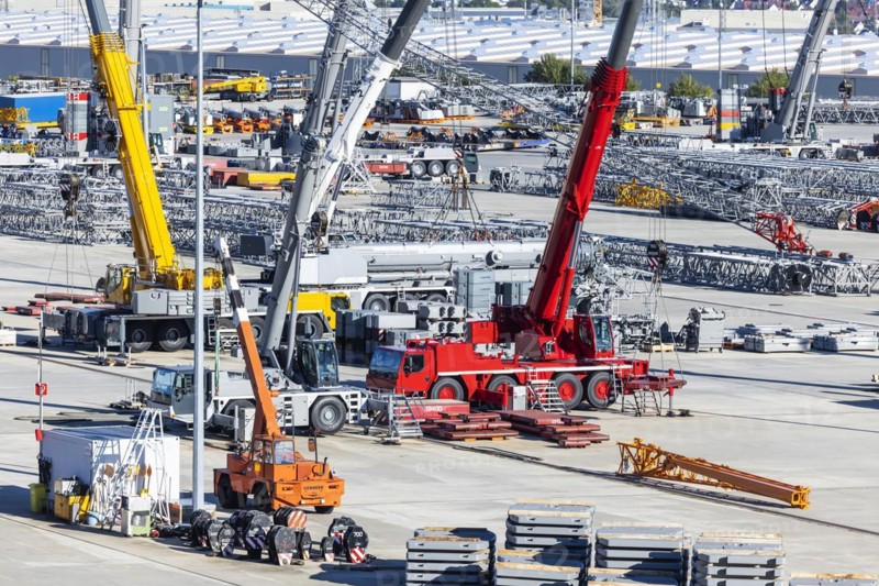 Construction machinery at Liebherr plant