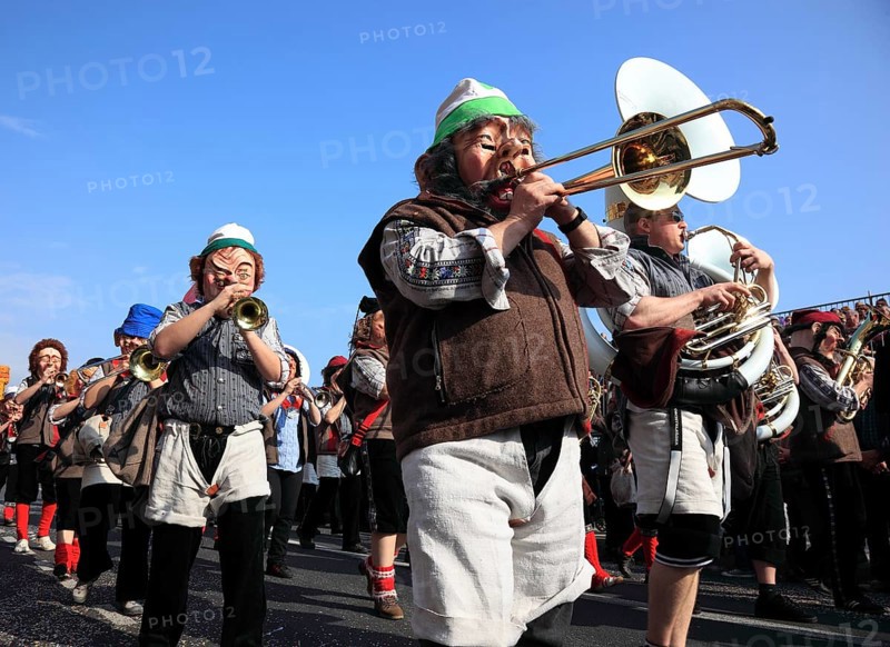 Music band at the street parade in Menton