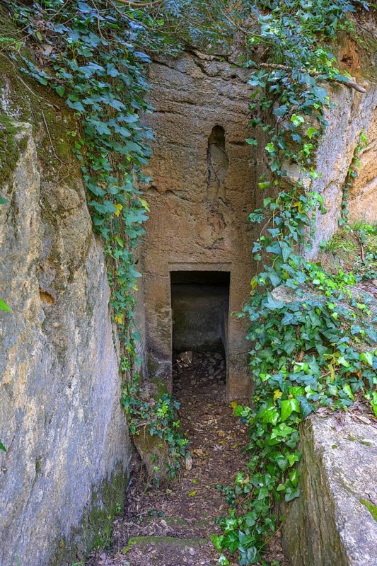 Entrance to Etruscan burial chamber