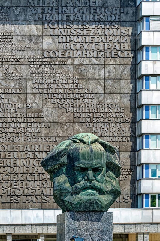 Karl Marx Monument after a design by the Soviet artist Lew Kerbel
