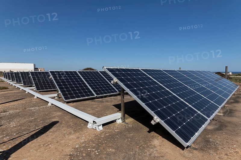 Solar panels on the grounds of the Fortaleza de Sagres fortress