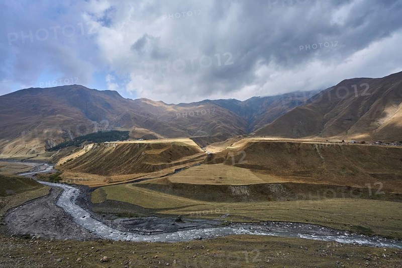 High mountain landscape on the Georgian Army Road