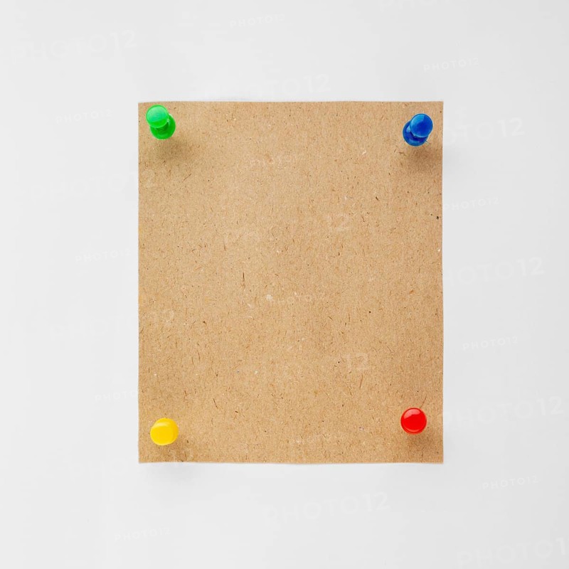 Top view paper with pins