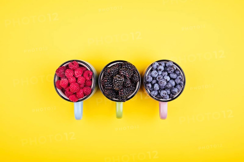 Cute assortment forest fruit top view