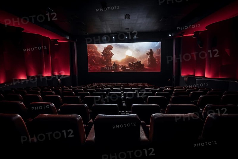 Cinema hall with big screen