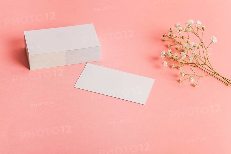 Stack business cards flower