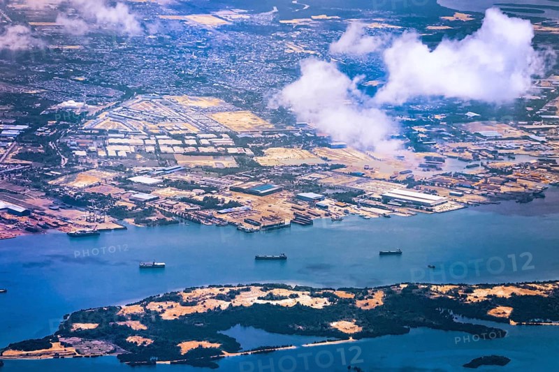 Aerial view of residential