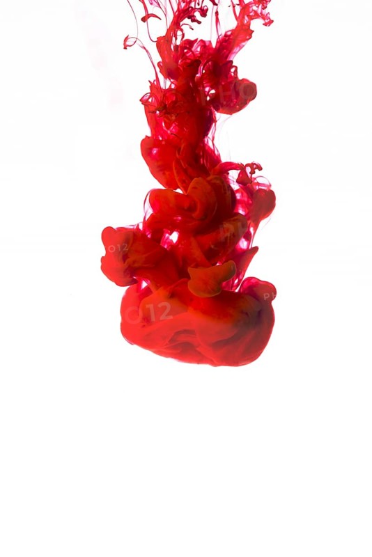 Vivid red droplet ink