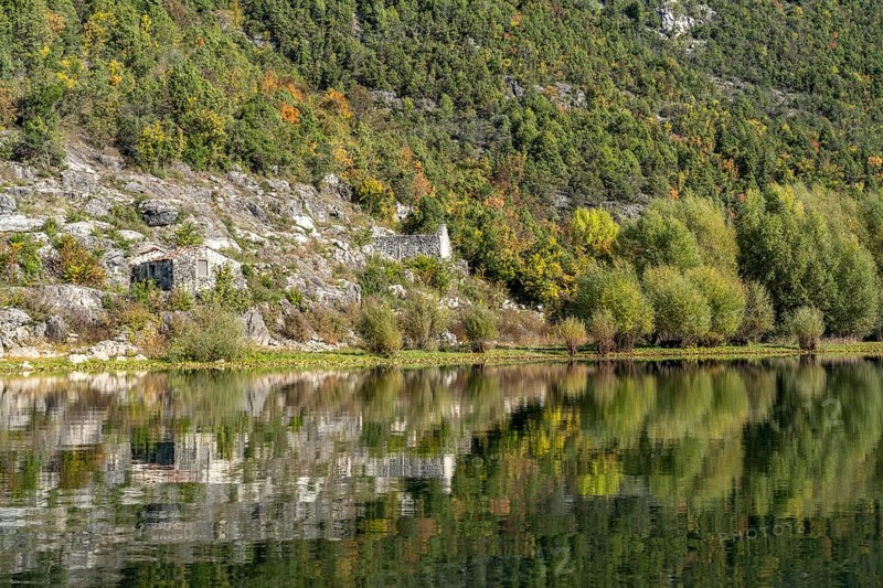 Landscape on the river Crnojevic near Rijeka Crnojevica