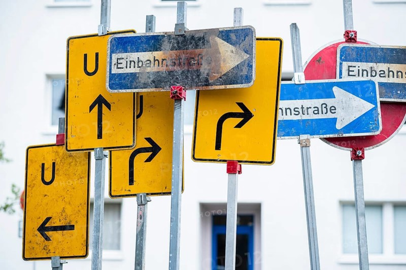 Many traffic signs