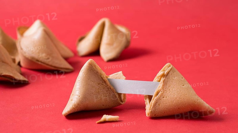Chinese new year concept with fortune cookies
